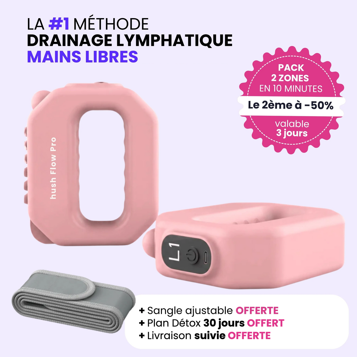 hush Flow Pro – anneau, sangle et cadeaux offerts